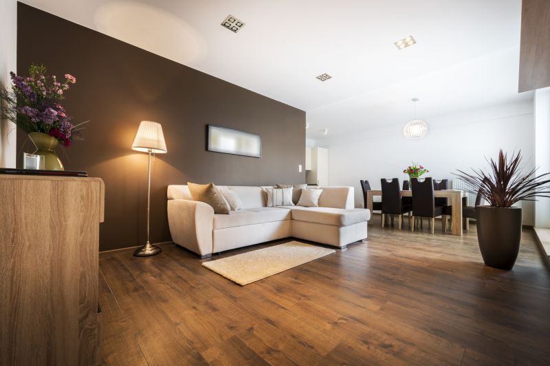 Modern Hardwood Floor in Living Room