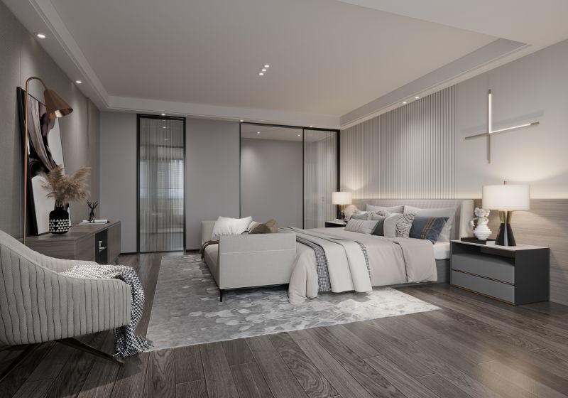 Contemporary Bedroom Hardwood